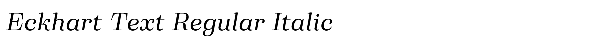 Eckhart Text Regular Italic image